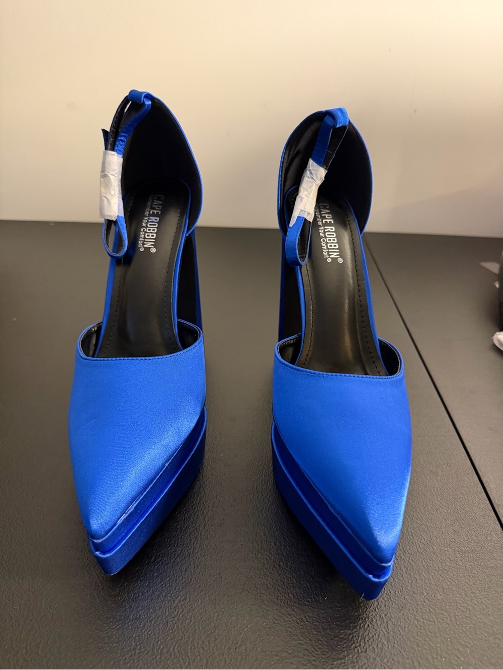 Cape Robbin Royal Blue Pointed Toe Platform Heels